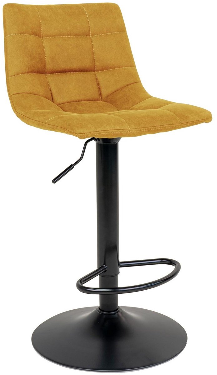 House Nordic Barstoel Mosterd - 43x43x88-108cm - Retro/Vintage - Gewicht 6kg - Set van 2