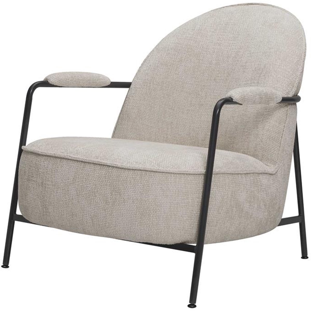 Tower Living Fauteuil Amelia - Beige Stof - Met Armleuning - 82x73x77cm