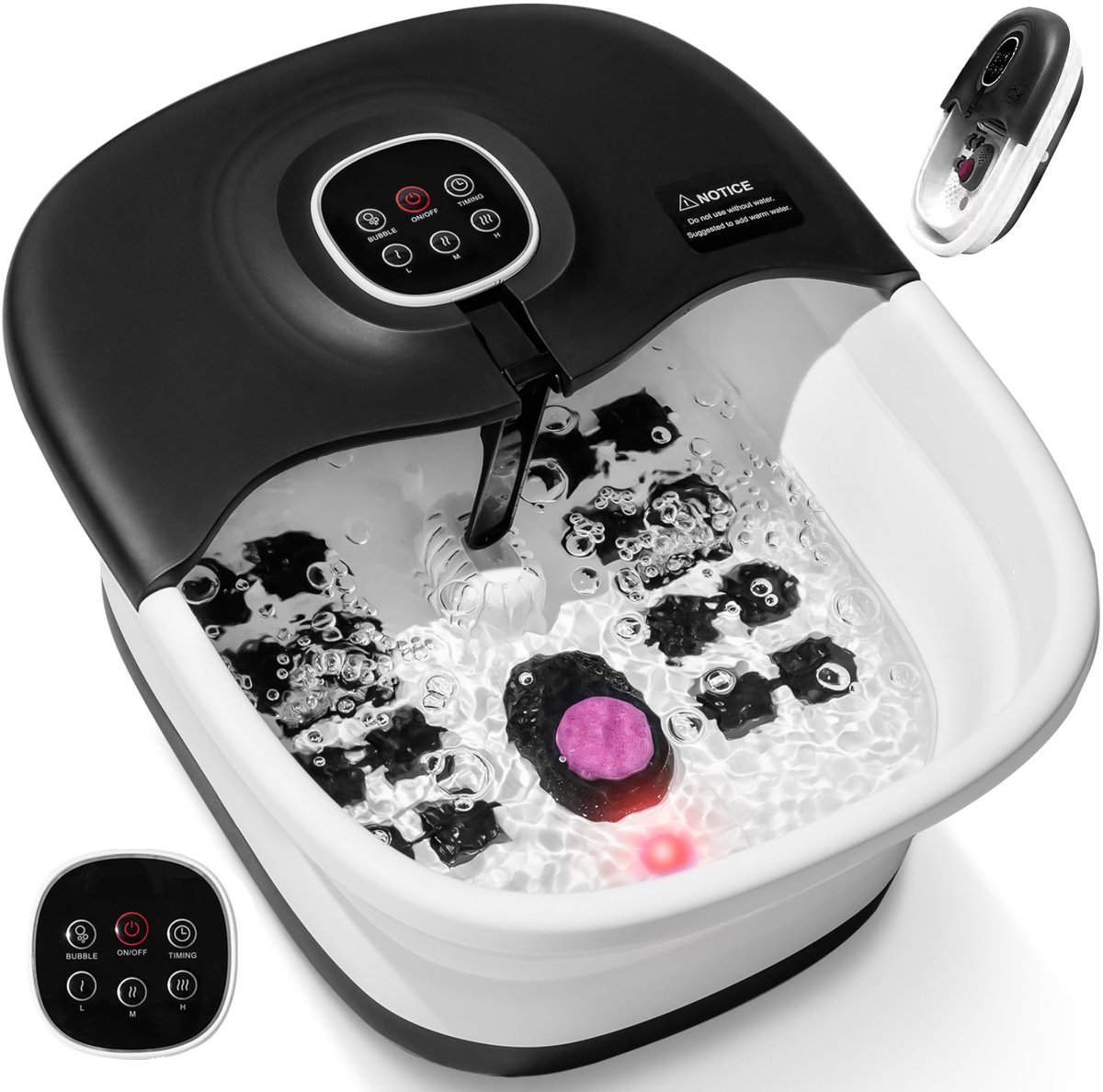 Voetmassage apparaat met verwarming - opvouwbare voetbadkom - temperatuurregeling - ontspanning voor vermoeide voeten - ShopVlot