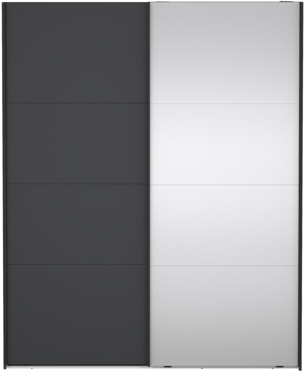 Giga Living Kledingkast Catania - Grijs - Incl. Spiegel - 179x67x220cm