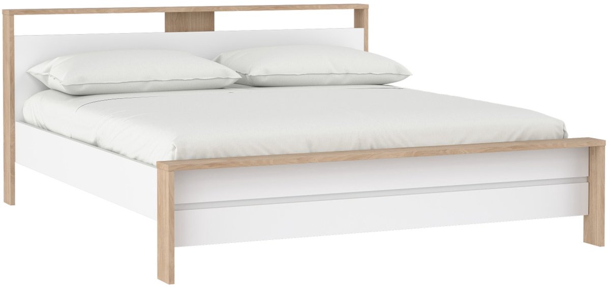 Giga Living Bed Jackson - Wit Hoogglans - 190x225cm