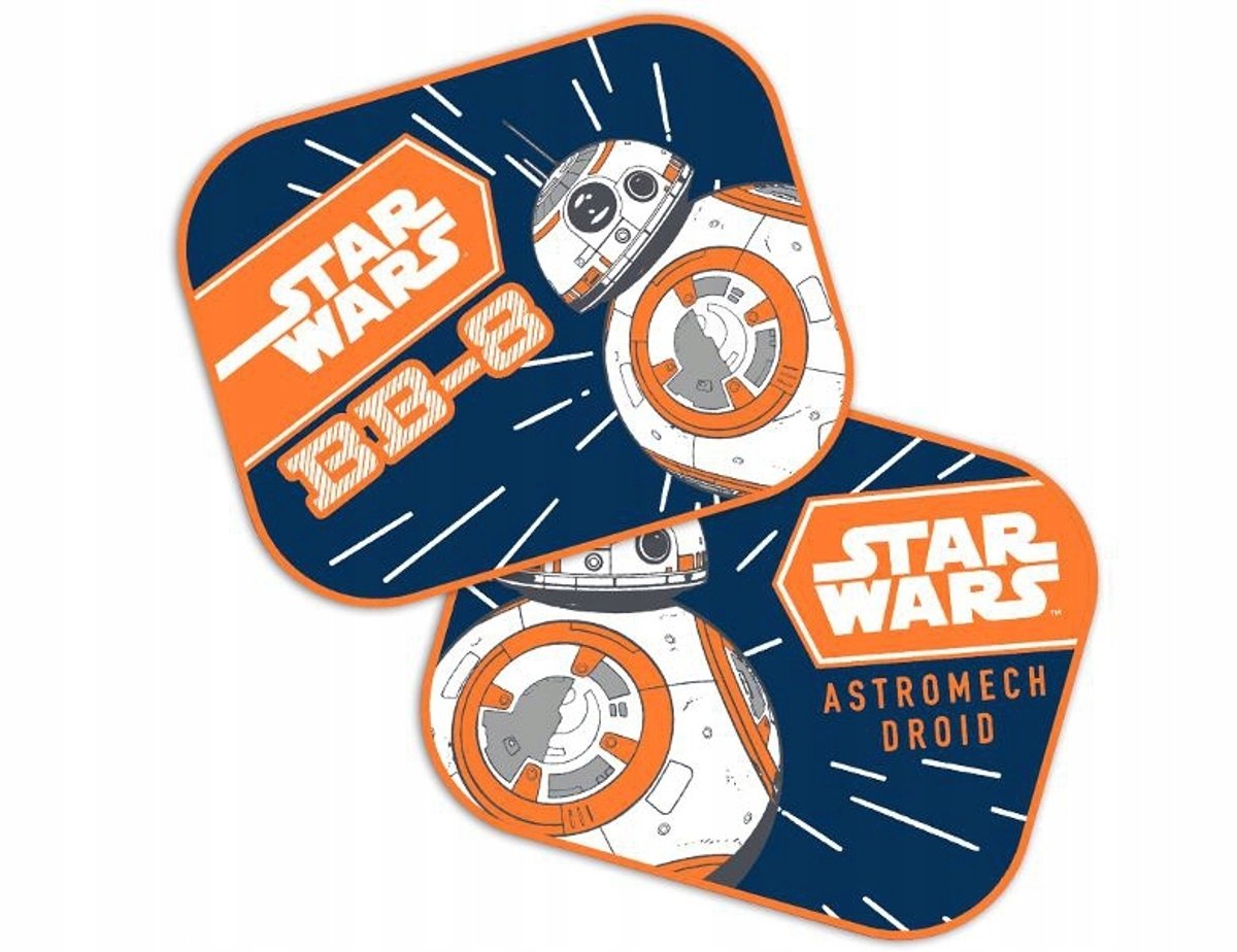 Star Wars BB8 Autozonneschermen 44x35 cm - Set van 2