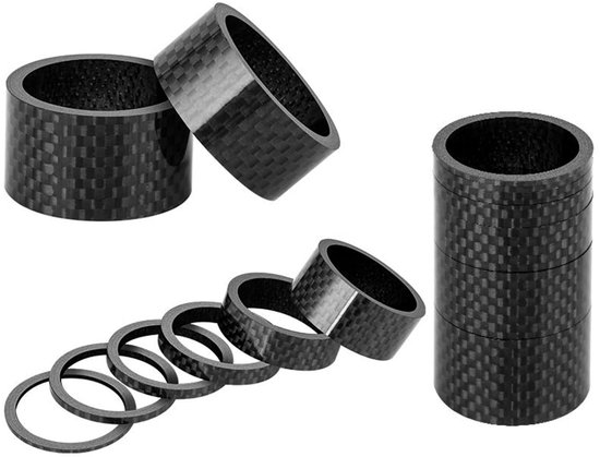 Fiets headset afstandhouders set van 5, van koolstofvezel, verschillende diktes van Fiets. — afbeelding 2