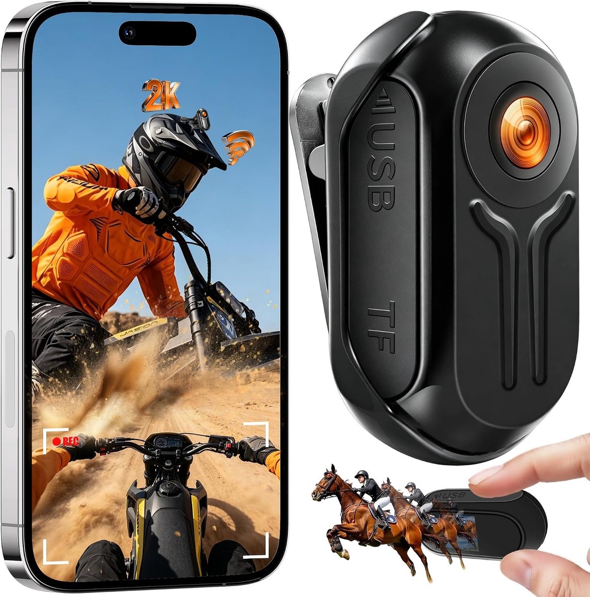 Mini Action Cam 2K, Magnetische Bodycam WiFi met 0,85 inch display - ShopVlot