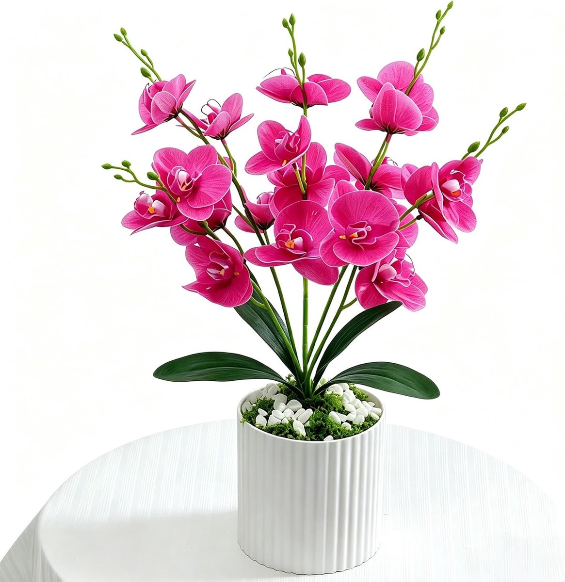 Kunstorchidee om zelf in elkaar te zetten, 44 cm, met 20 bloemen, Real - ShopVlot