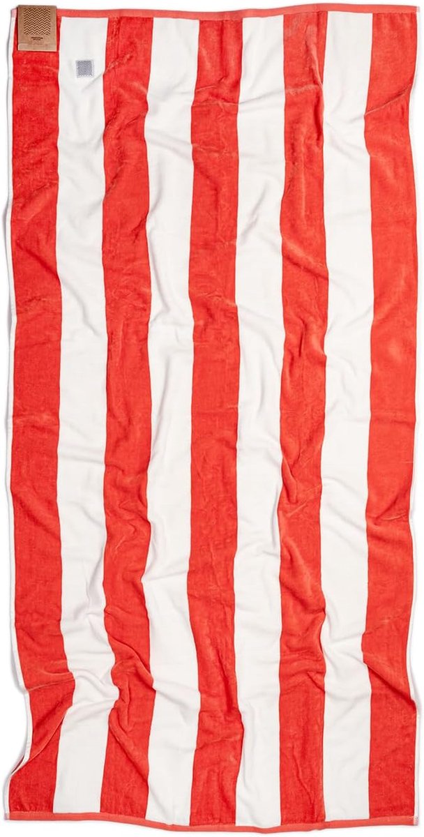 MOMOMUS Large Velour Beach Towel 100% Cotton - Cabana Stripes, Soft and Ultra Absorbent - For Swimming Pool - ShopVlot
