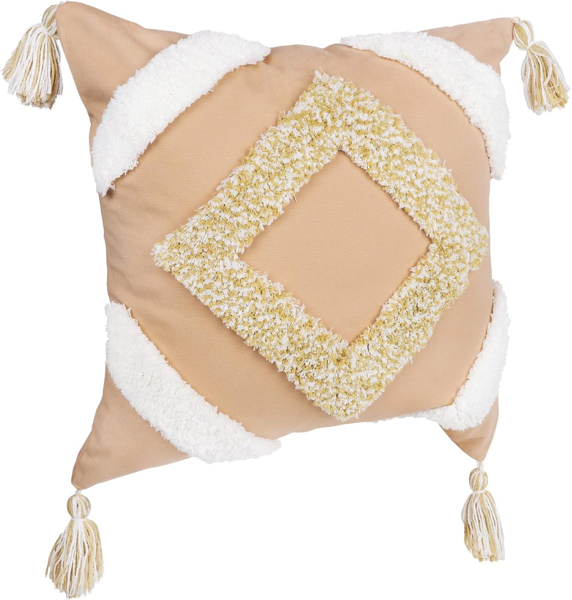QUVIO Throw pillow with fringes - Filled - Decorative cushions for indoor - cushion sofa - Cushions - ShopVlot