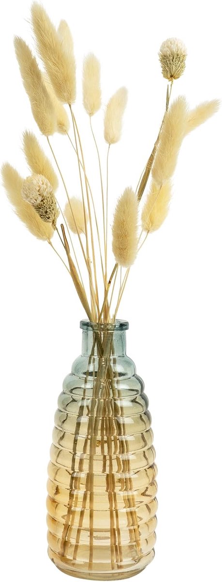QUVIO Glass vase with pattern - Vase for dried flowers - Country or classic vase - Vases - Decorative accessories - ShopVlot