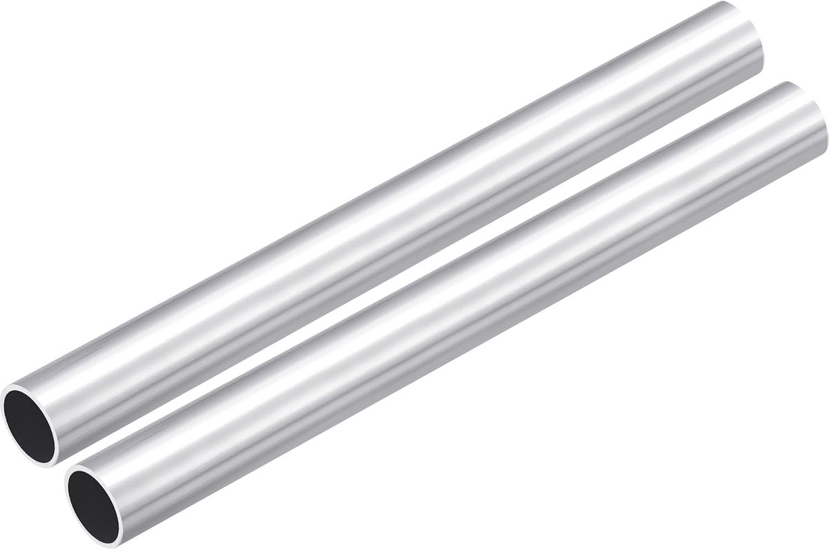 DMiotech 2pcs (19mm OD x 16mm ID) 6063 Aluminum Round Tube 200mm Length Industry Metal Tube for Machinery Frame - ShopVlot