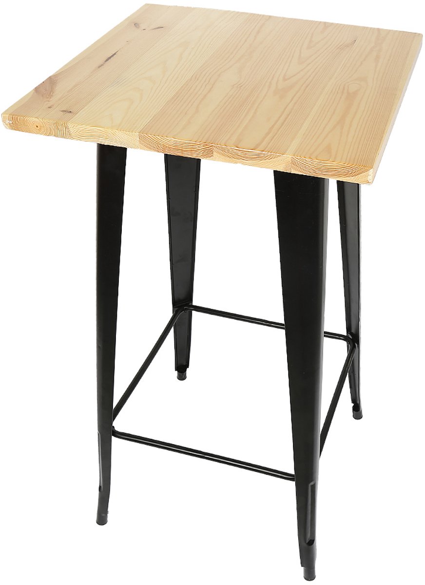 PIPIPOXER Bartafel - Keukentafel- Keuken Tafel - industriële stijl vintage Bruin - Bartafel Keuken - Tafel - Bartafel - Bijzettafel Vierkant - 60 x 60 x 110 cm