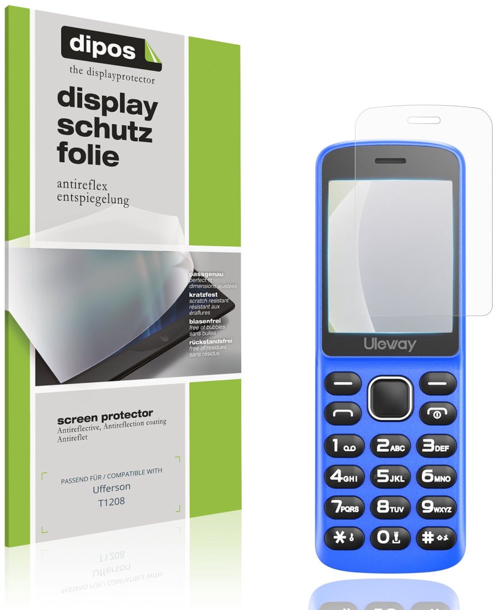 dipos – 4x Matte Beschermfolie geschikt voor Ufferson T1208 | Krasbestendige & antireflecterende Screenprotector Ultra-Thin