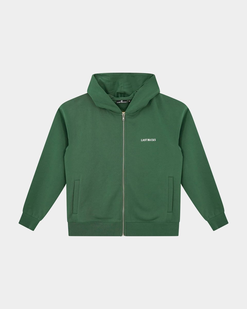 Last Bucks - Capital Zip Hoodie - Heren Vest - Donkergroen - Maat M - Oversized