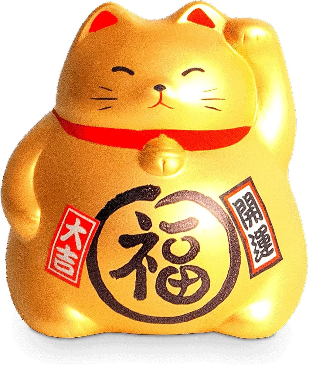 Luxury - Money box - Lucky cat gold - Large XXL - Lucky dolls - Lucky charm - Lucky figurine - Lucky symbol - ShopVlot