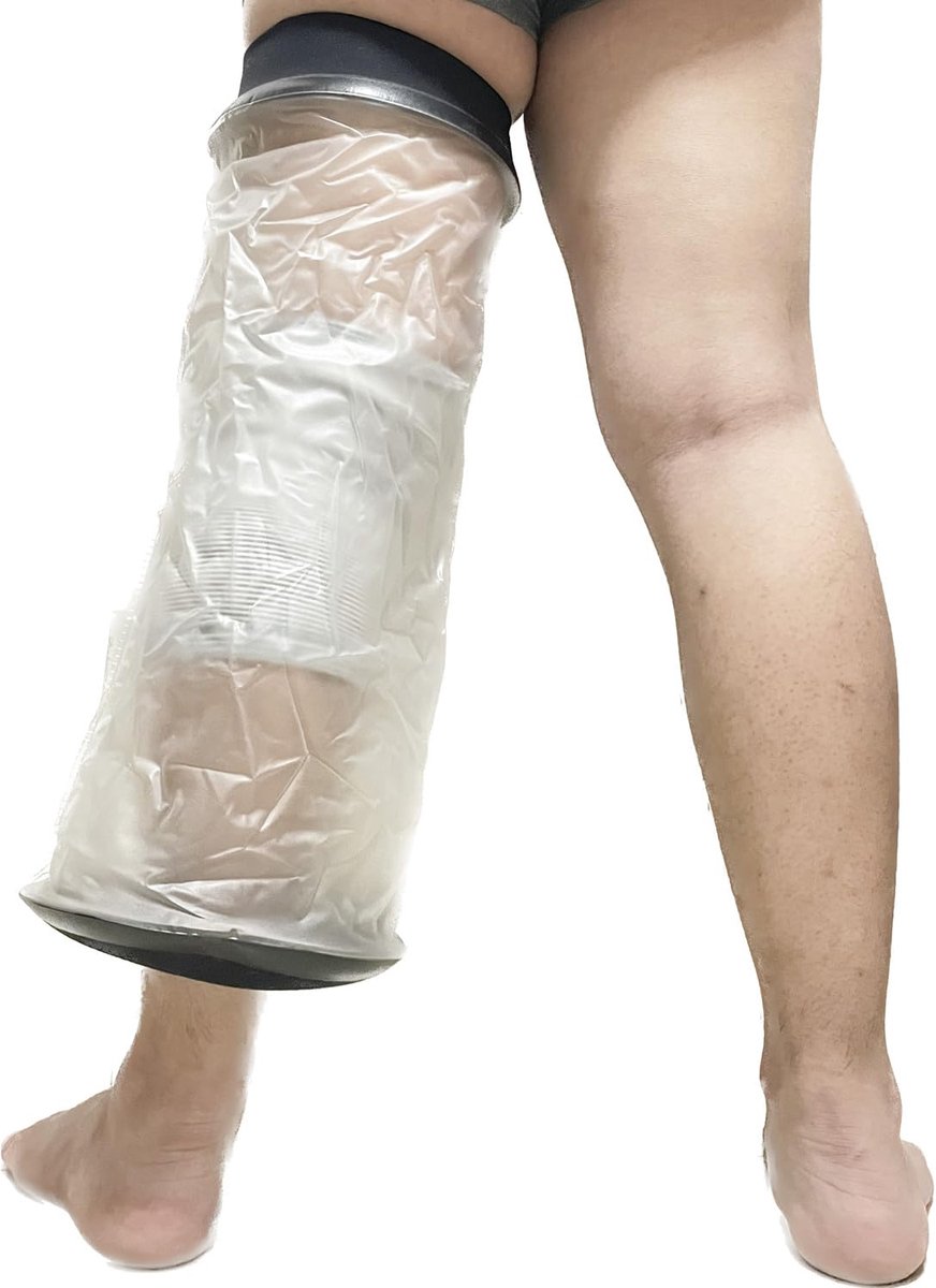 LISM-Douchehoes Geschikt voor kniegips, douchehoes Geschikt voor volwassenen na knieoperatie, waterdichte doucheset met beengips Geschikt voor kniebescherming, knievervangende operaties en wondverzorging.