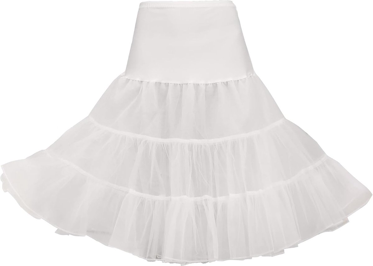 Wikoan Women's Vintage 50s Petticoat A-line Underskirt Women's Rockabilly Tutu Skirt Half Slip S-XXL - ShopVlot