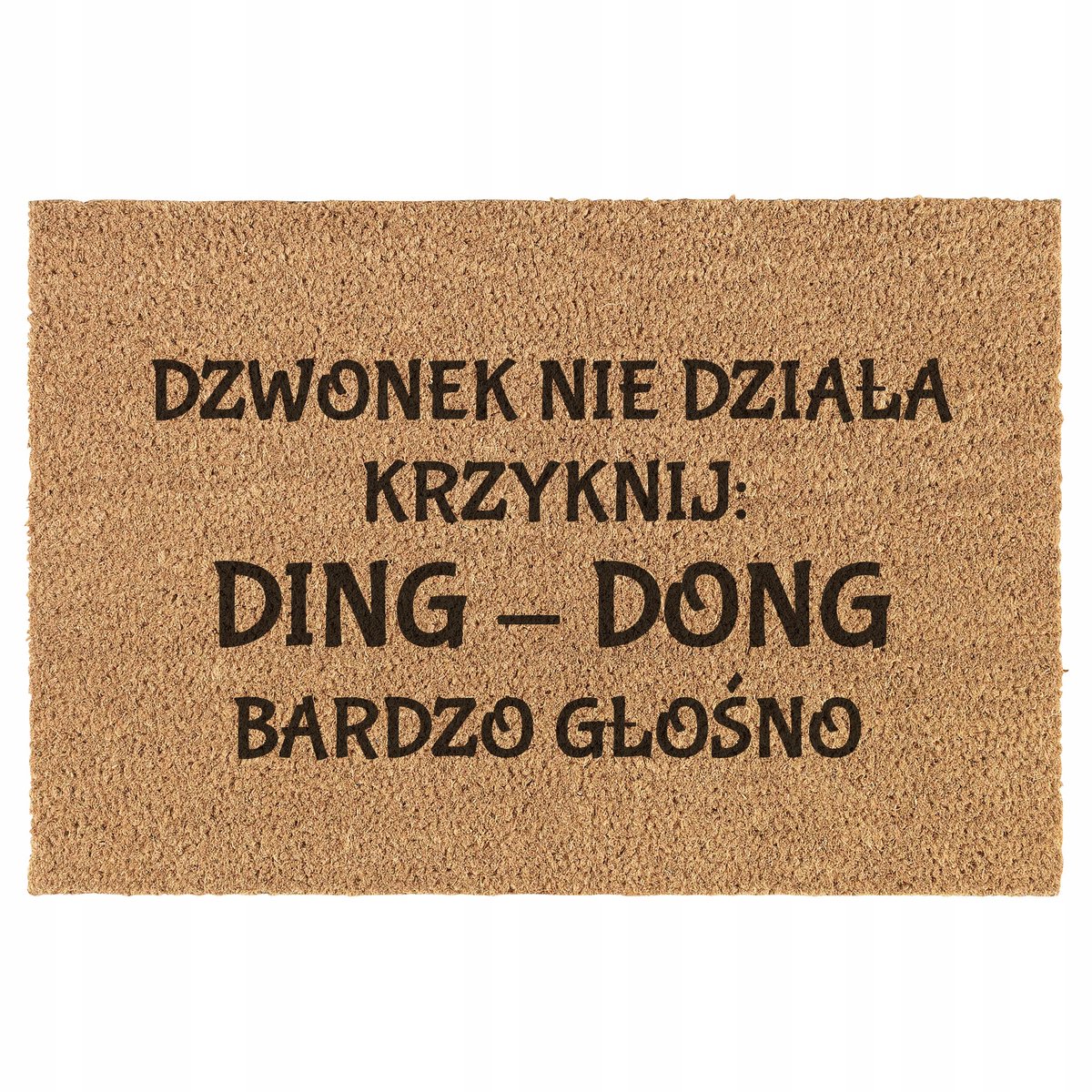 Grappige Kokosvezel Deurmat - Antislip & Duurzaam - 60x40cm