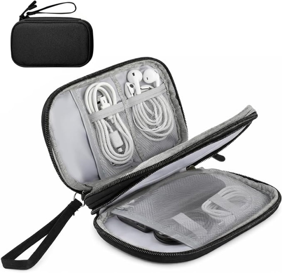 Kabeltas Organizer Draagbare Kabelorganizer – Waterdichte Reistas voor Kabels en Accessoires van Huis Geluk