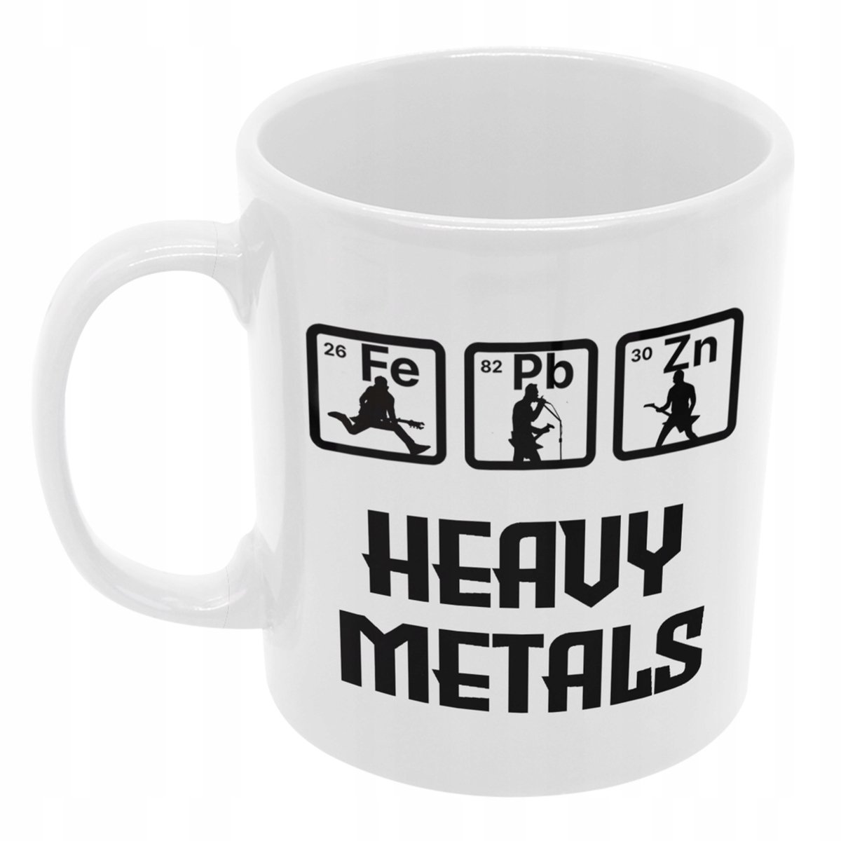Merkloze Keramische Mok met Heavy Metal Muziek Print - 330ml
