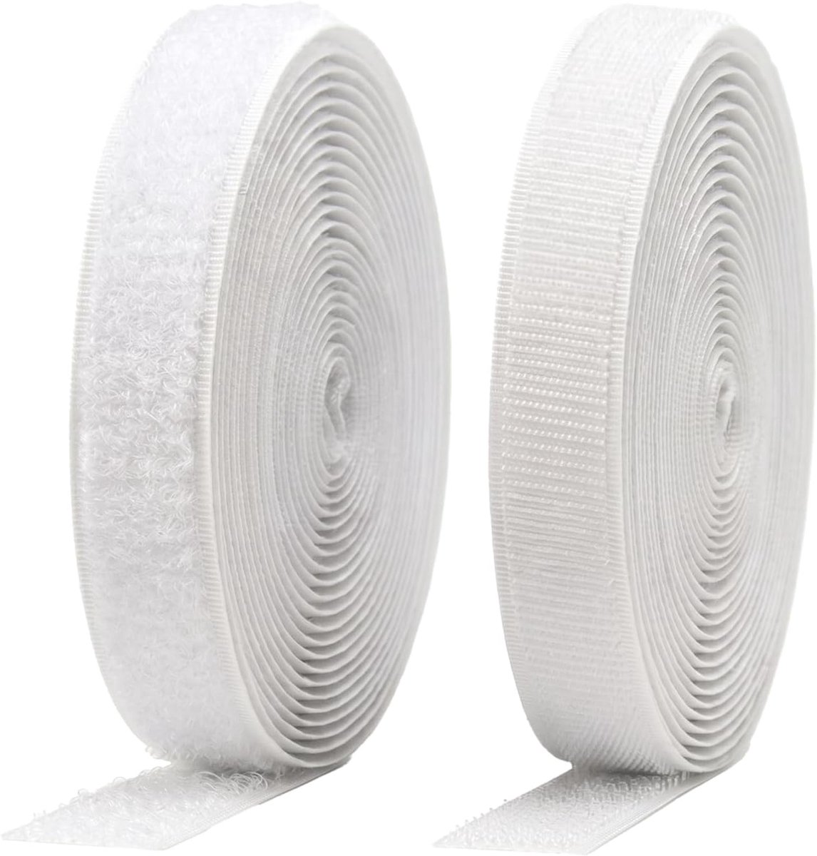 Klittenband om te naaien 20 mm x 10 m - wit - haakband en lusband - sterke grip voor textiel - ShopVlot