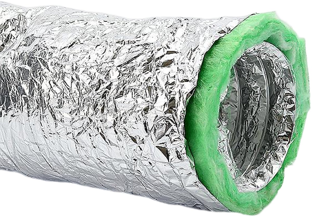 Whisper Sono - Geïsoleerde flexibele ventilatieslang - Ø100 mm - Aluminium - 3 meter