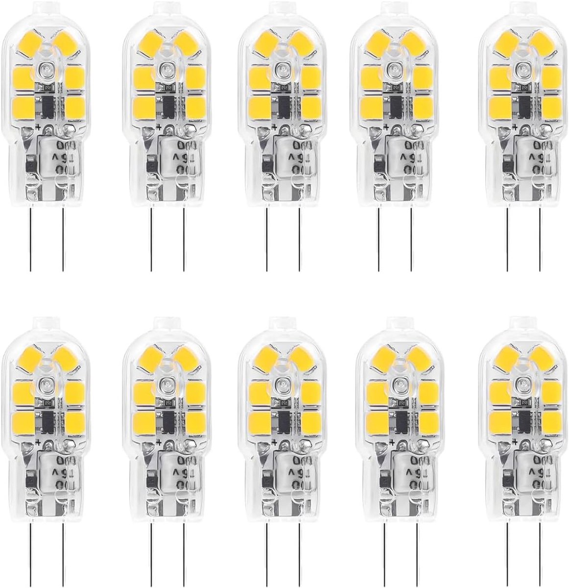 G4 LED Light Bulb, 2 W, Cold White, 6500 K, 200 LM, AC 220 V, 12 SMD 2835 LEDs, 20 W Equivalent Equivalent, 360° Beam - ShopVlot