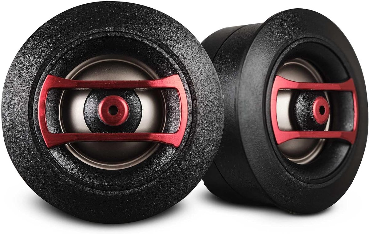 DS18 SQT1-1.3" PEI Dome Mini Tweeter with 2cm Voice Coil, Neodymium Magnet, Pair - ShopVlot