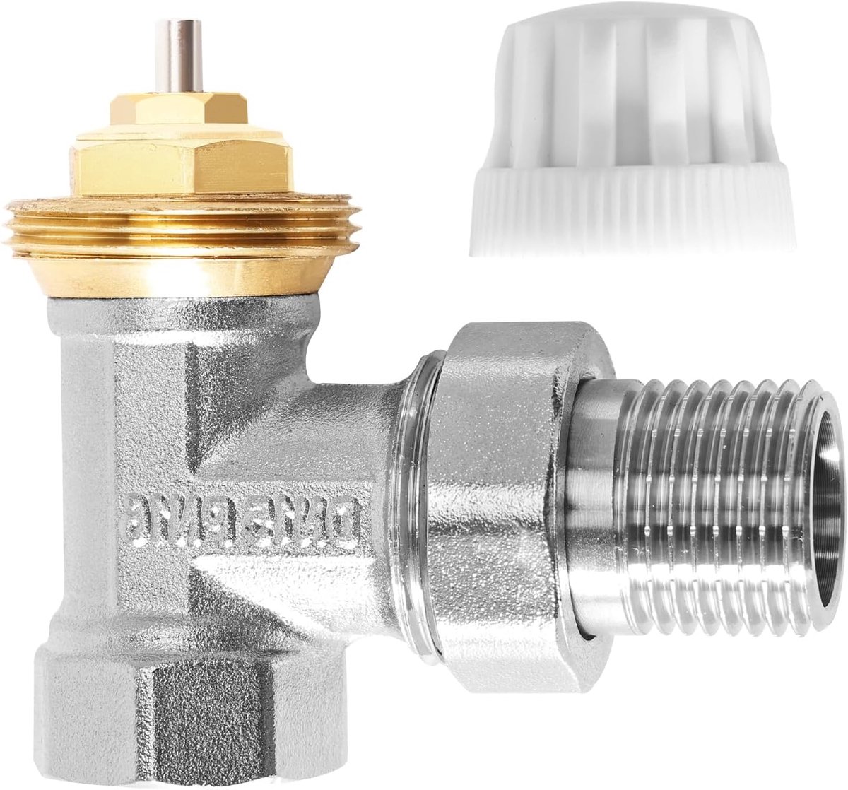 G1/2 Thermostat Valve, Brass Return Screw Connection 1/2 Inches, Radiator Valve, Heating Valve, Transit Valve for - ShopVlot