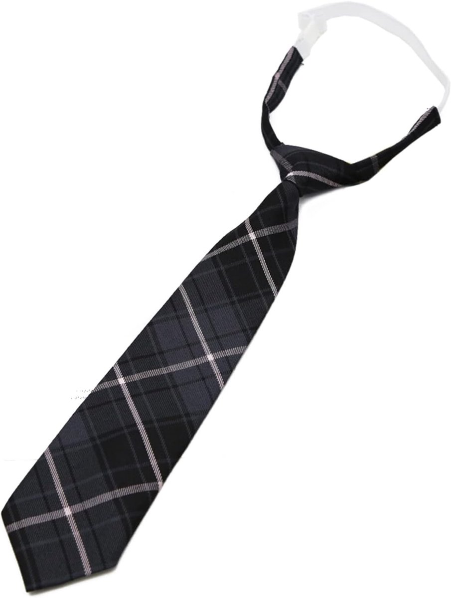 Lazy JK Neckties Women Plaid Slim Cute Tie Plaid Uniform School Student Ties For Boy Girl Japanese Cosplay Necktie - ShopVlot