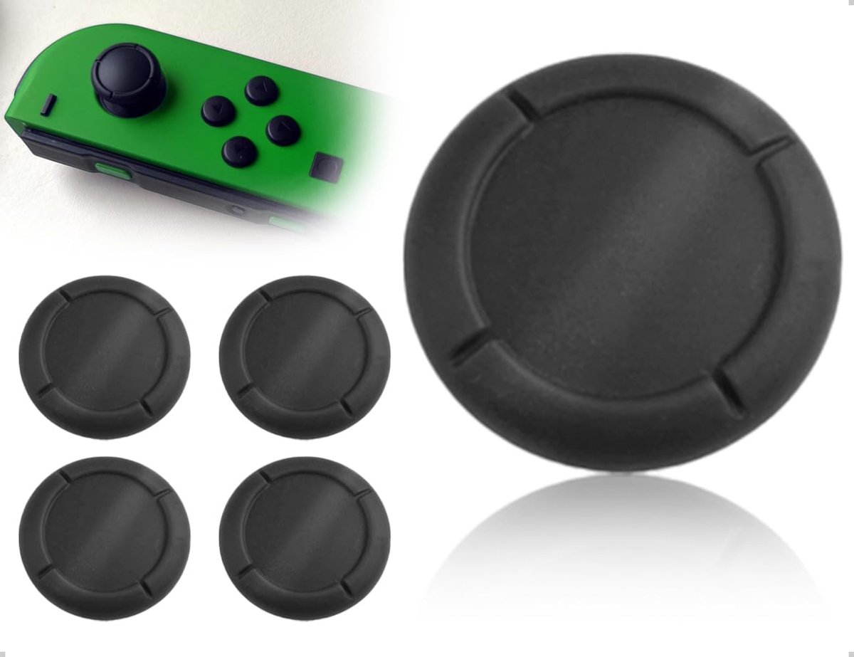 Vervangcaps voor controllersticks - Silicone covers - Zwart - Bescherming voor Switch en Lite consoles - ShopVlot