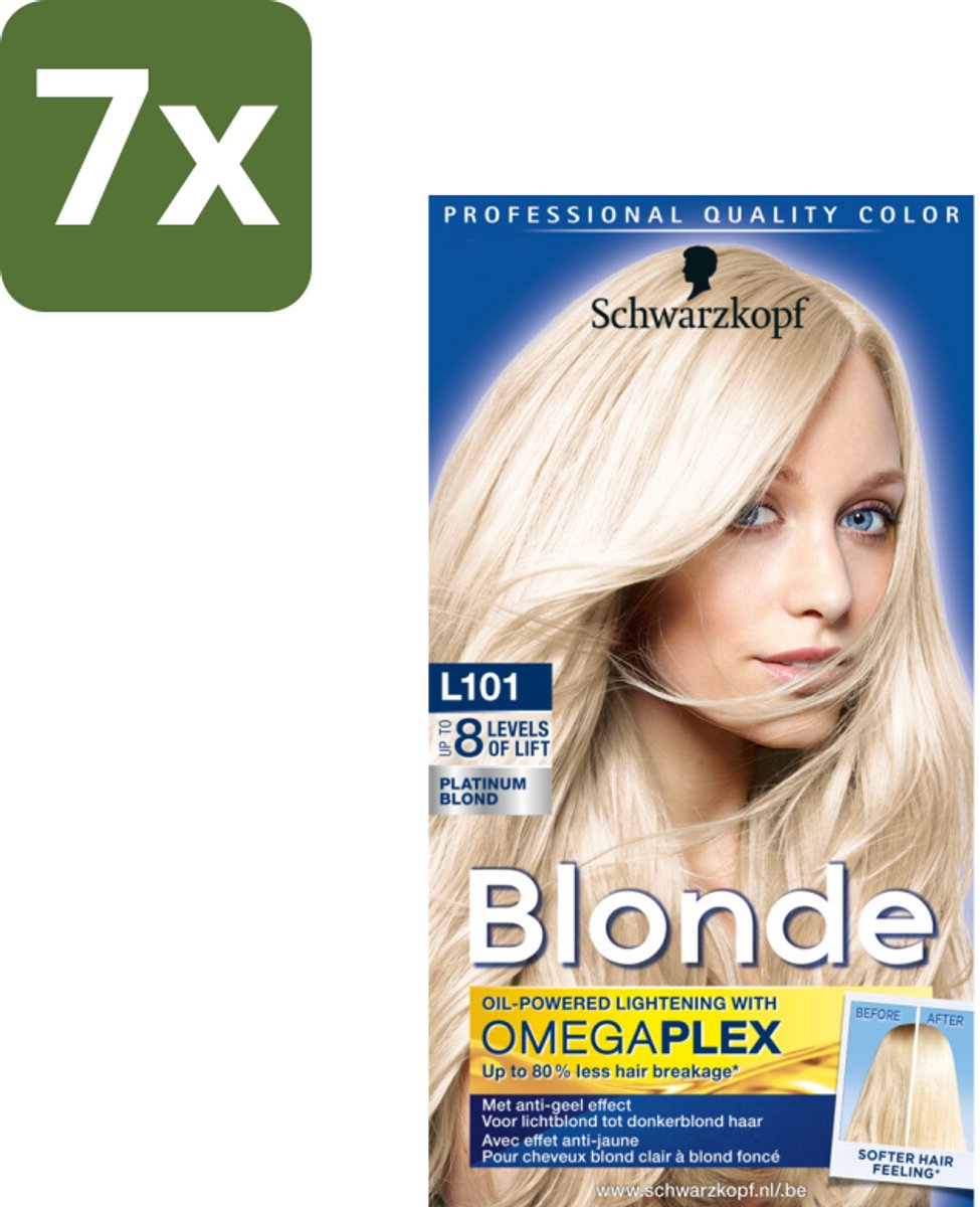 Schwarzkopf - Haarverf - Blonde Platinum Blond L101 - Bulkverpakking - 7 stuks