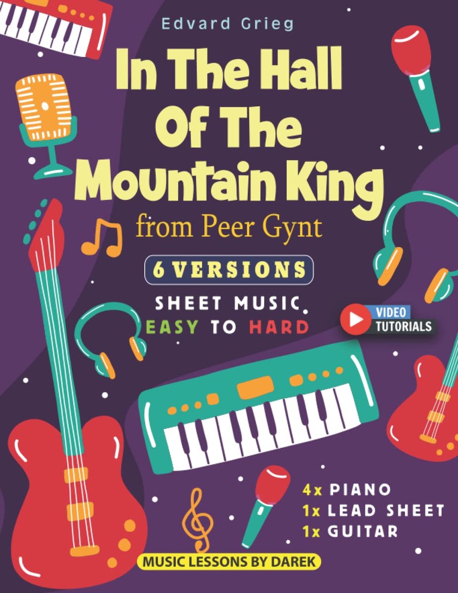Pianomuziek In The Hall Of The Mountain King - Bladmuziek - 6 Versies - Leer klassieke muziek spelen - ShopVlot