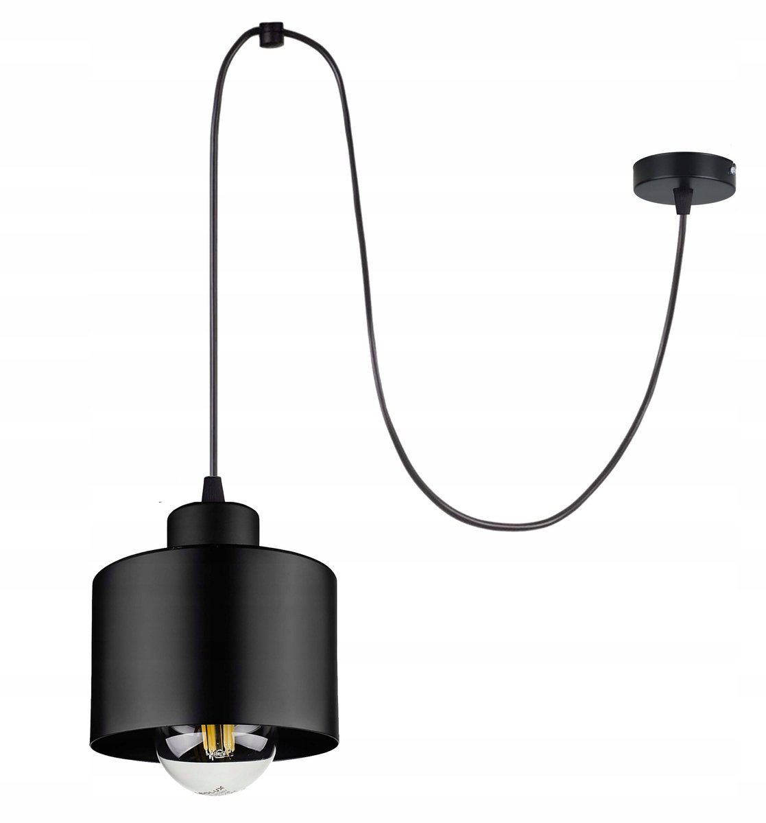 Hanglamp Zwis Loft E27 Spider Metaal Zwart met Kap