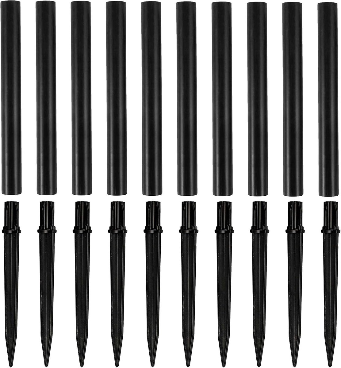 duoyif 10 Pieces Plastic Ground Poles, Replacement Anchors for Solar Lights, Ground Stakes Accessories for Garden - ShopVlot