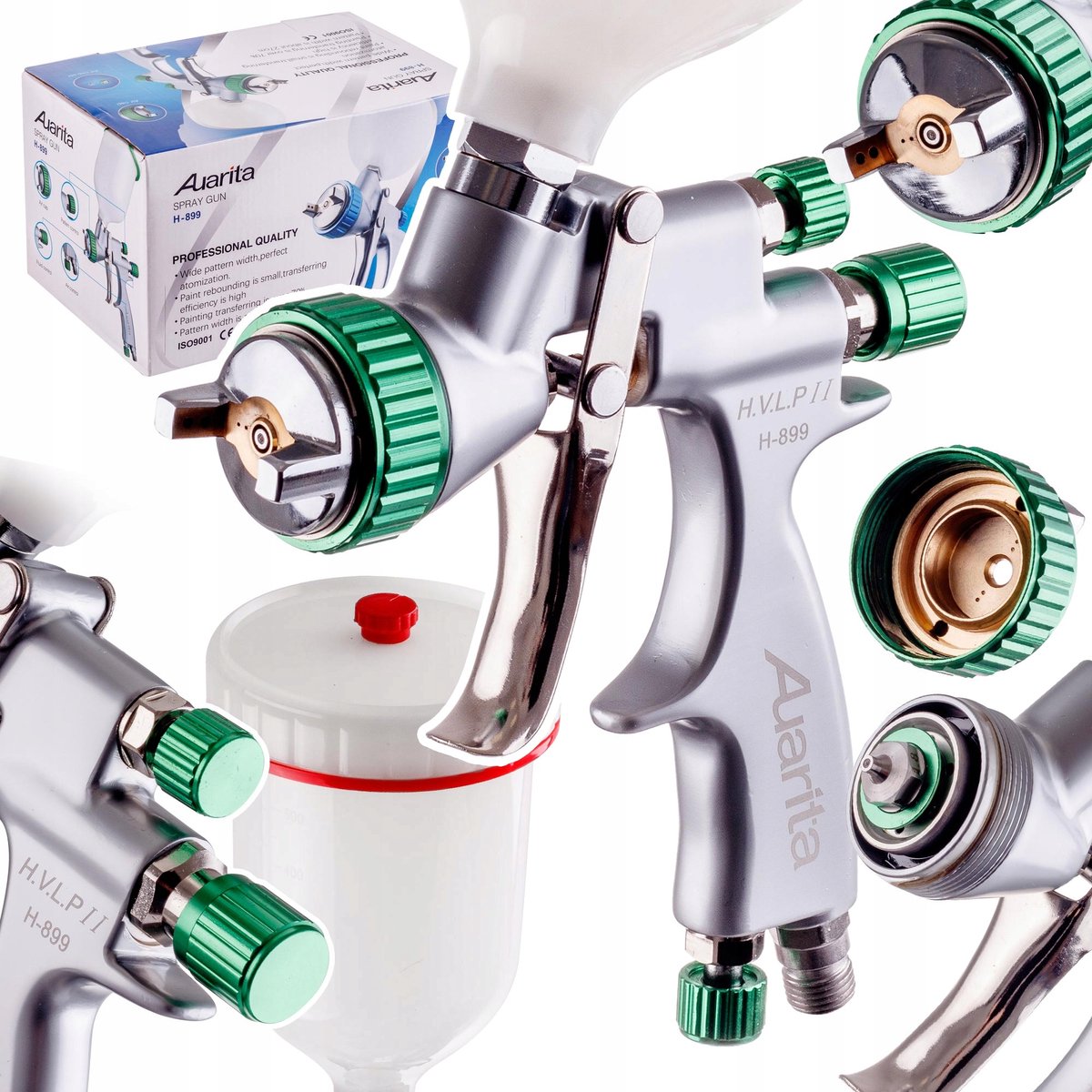 Professioneel HVLP Verfspuitpistool met 1.4mm Düse