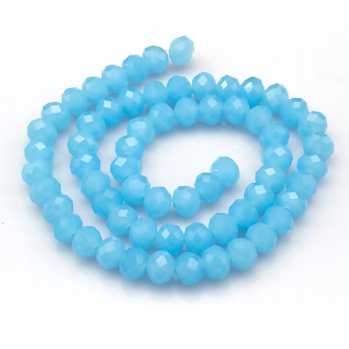 Merkloze Glazen Kralen Rondel Blauw 8x6mm - 72 stuks