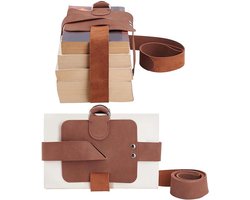 Bookholder Adjustable 173 cm PU Leather Book Bag for Carrying Over the Shoulder Renaissance Style Medieval Book Holder - ShopVlot