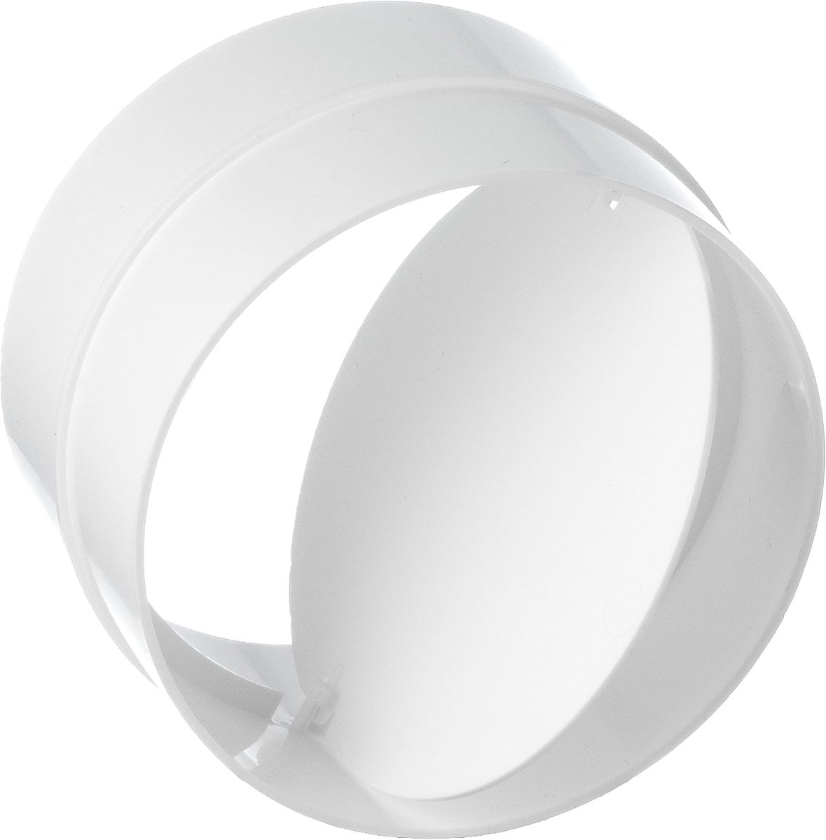 Ø 150 mm kunststof buisverbinding met terugslagklep - connector voor ventilatiebuis - ShopVlot