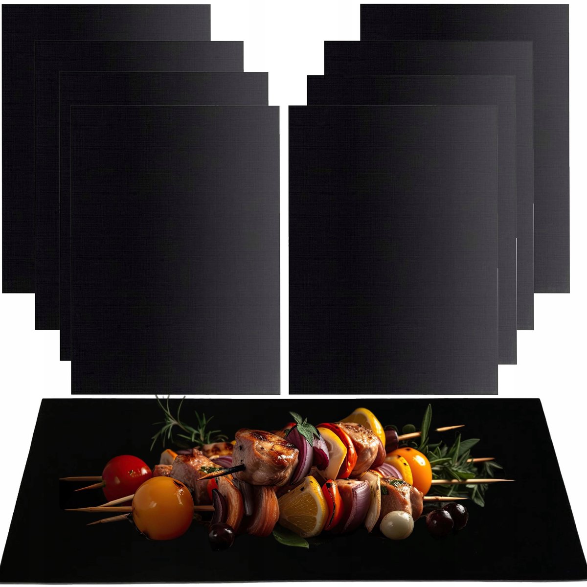 8x Herbruikbare Teflon Bakmat voor Grill & Oven 33x40cm