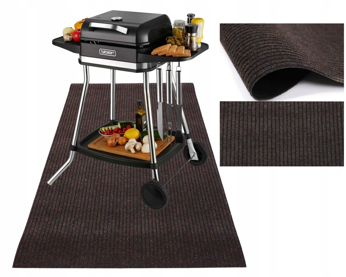 Merkloze Grillmat 80x120cm - Antislip & Vlekbestendig Terrasonderlegger