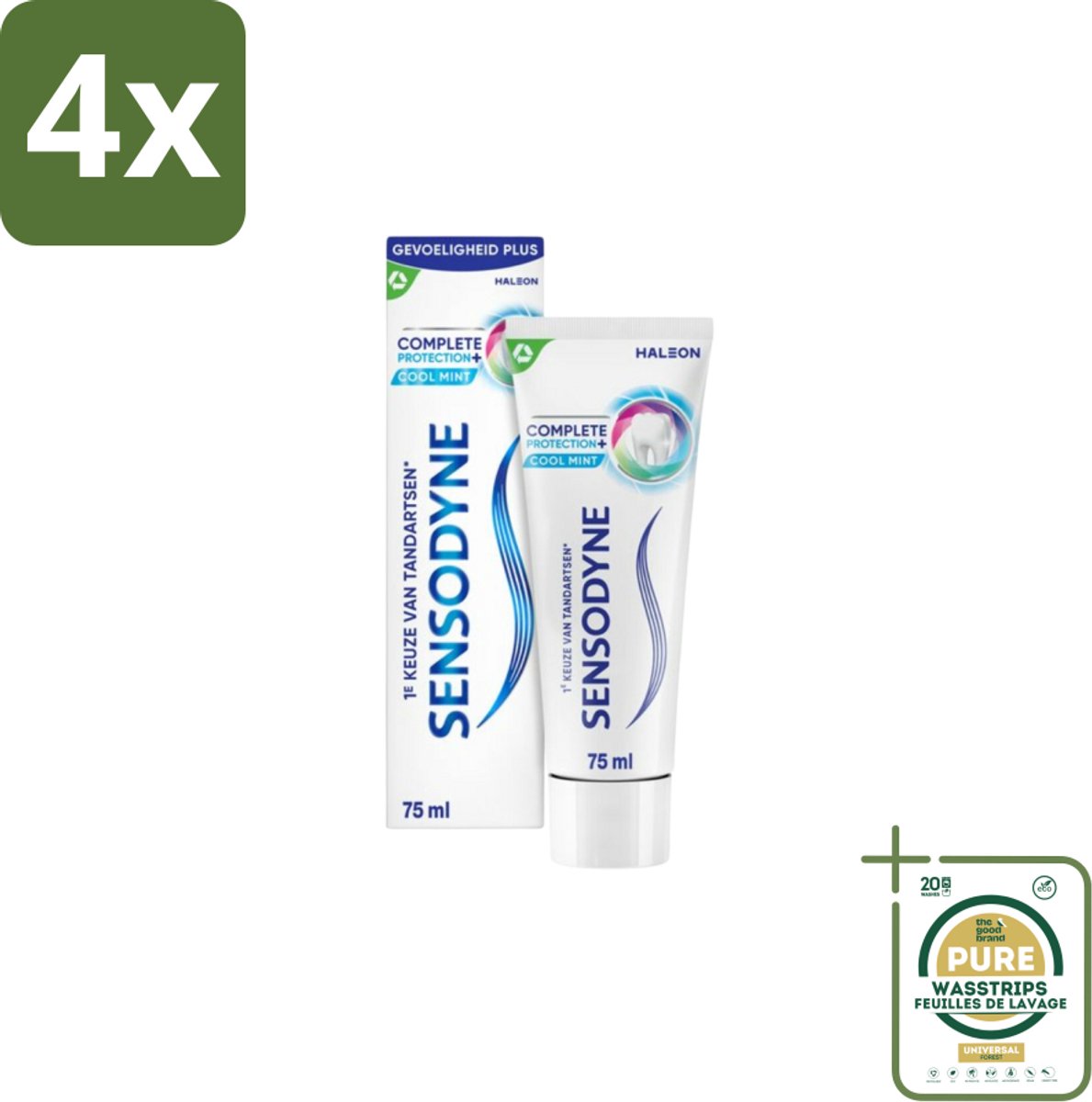 Sensodyne - Tandpasta - Complete Protection + Cool Mint - Koele Munt - 75 ml - Voordeelverpakking - 4 stuks - Sensodyne - Complete Protection