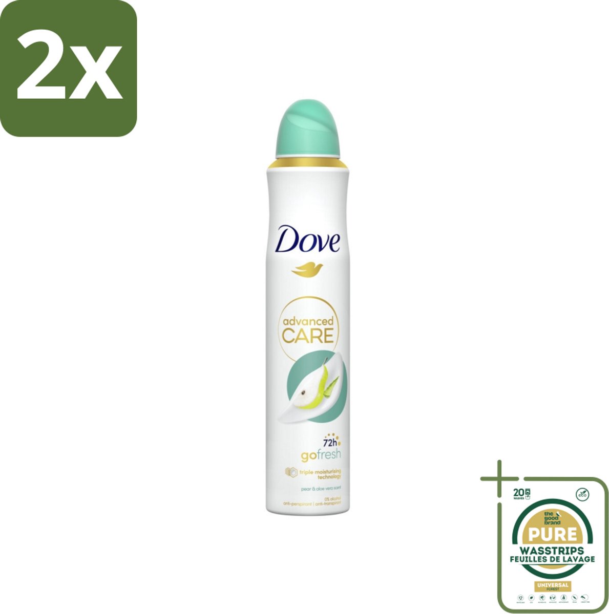 Dove Deodorant Spray - Peer & Aloë Vera - 200 ml - Voordeelverpakking - 2 stuks - Dove - Peer & Aloë Vera