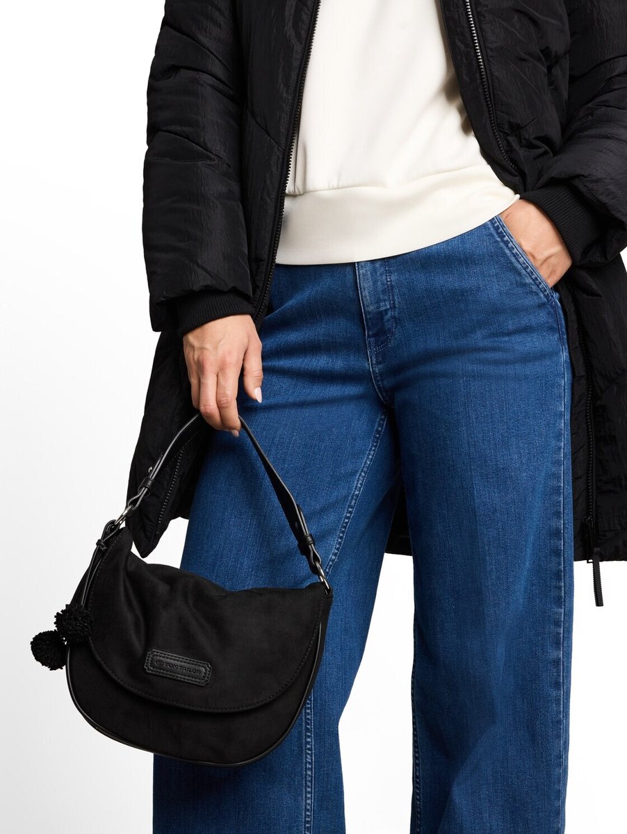Tom Tailor - TTIDRA schoudertas met omslag - Maat ONESIZE - schwarz / black
