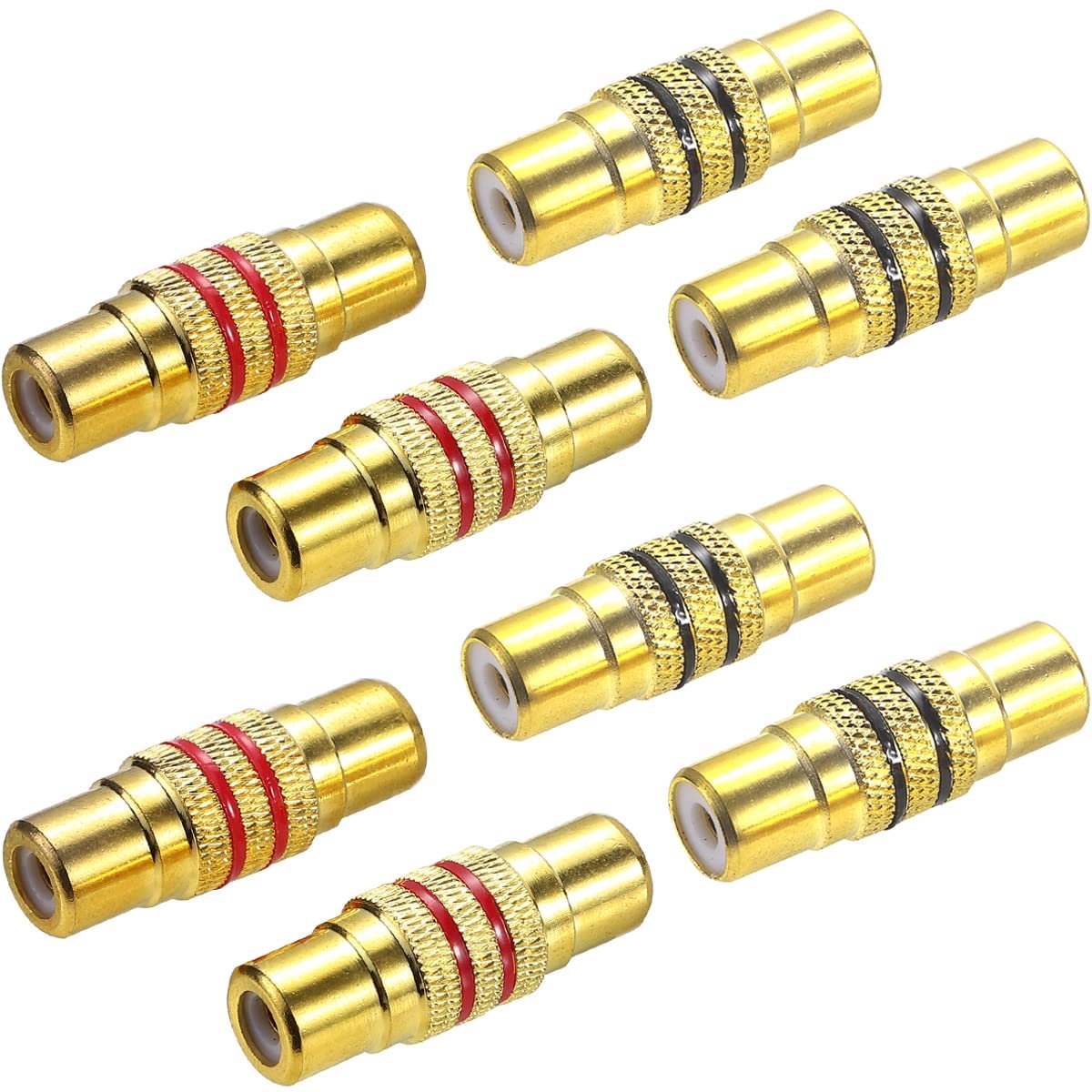 RCA vrouwelijke naar vrouwelijke torque adapter - 8 stuks - audio/video connector - eenvoudig te gebruiken - ShopVlot