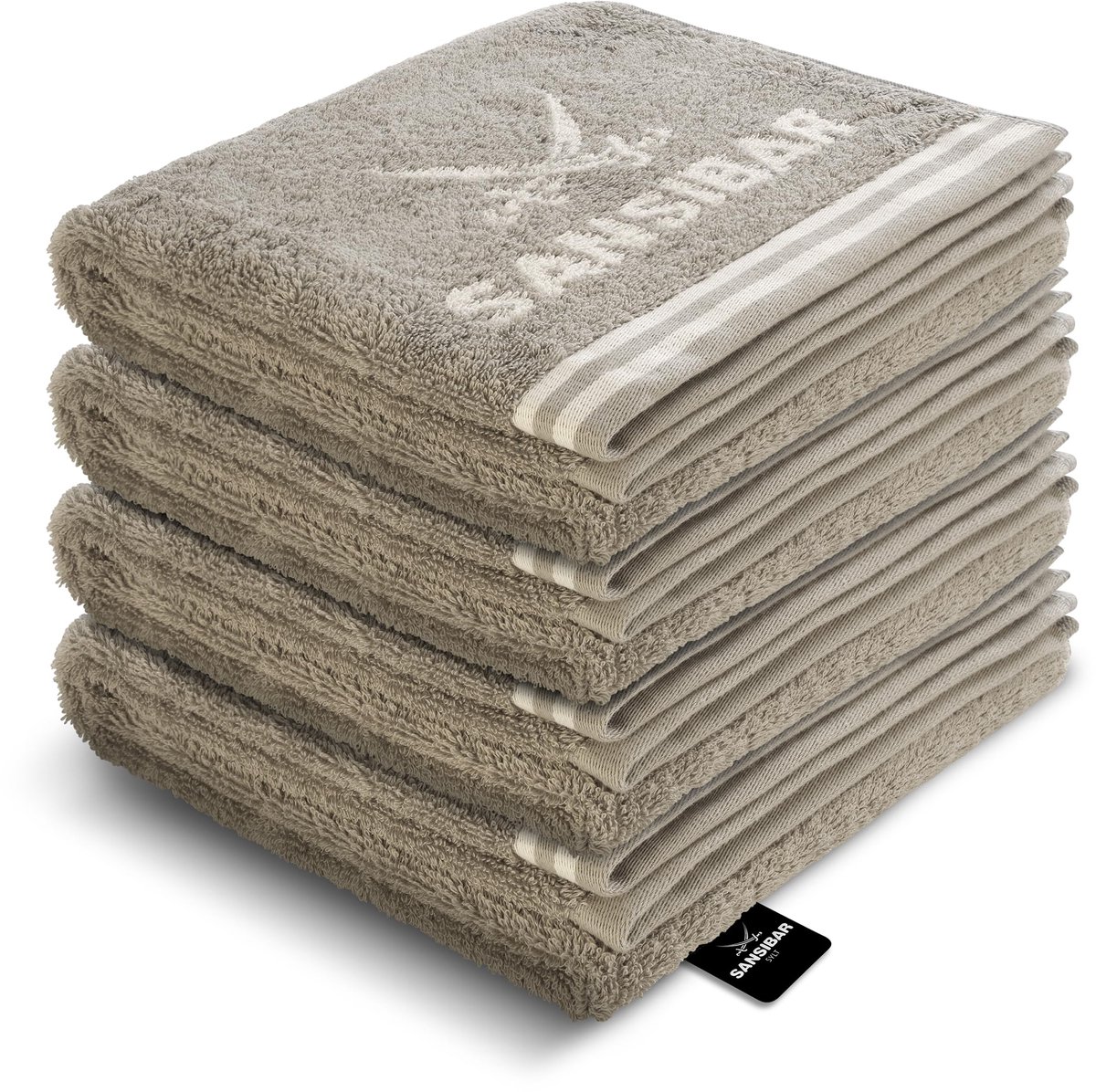 Handdoek set van 4 - 50 x 100 cm - 100% katoen - Doubleface badstof - Luxe uitstraling - ShopVlot