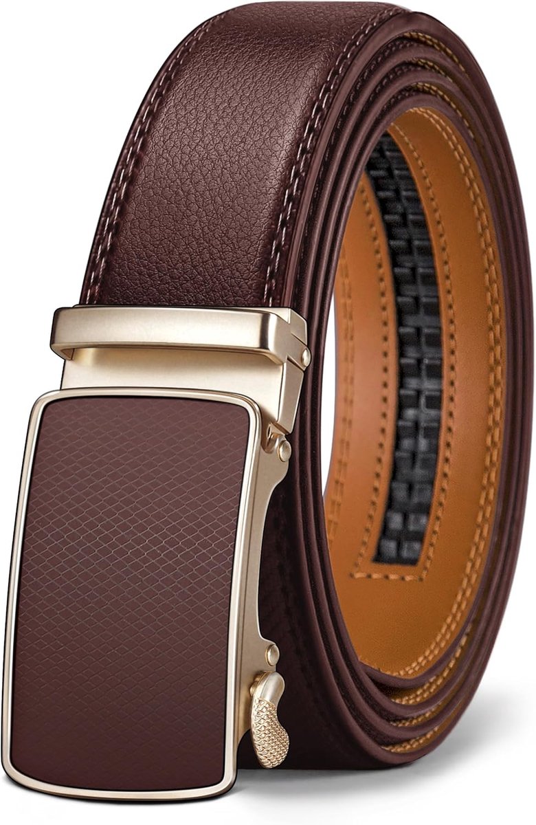 Belts Men,BULLIANT Ratchet Belt Leather for Men Dress 1 3/8,Custom Cut - ShopVlot