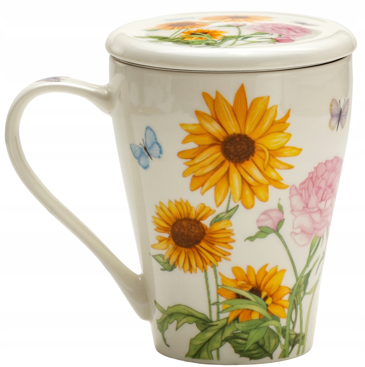 Porseleinen Mok met Zetgroep 390ml - Bloemendesign