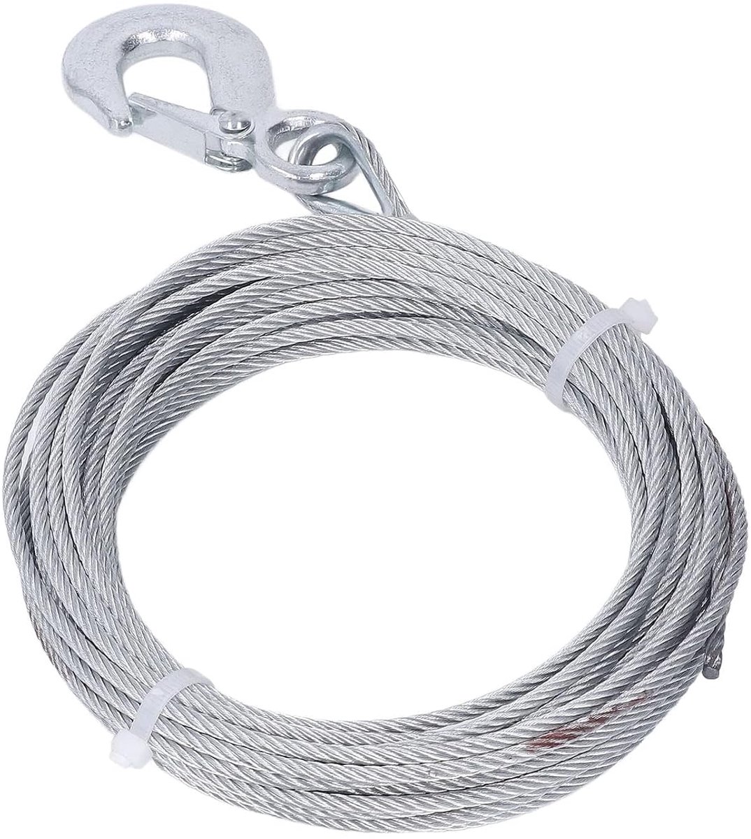 Draadkabels voor kabellier 4 mm x 12 m - roestvrij staal - met haak - ideale lieroplossing - ShopVlot
