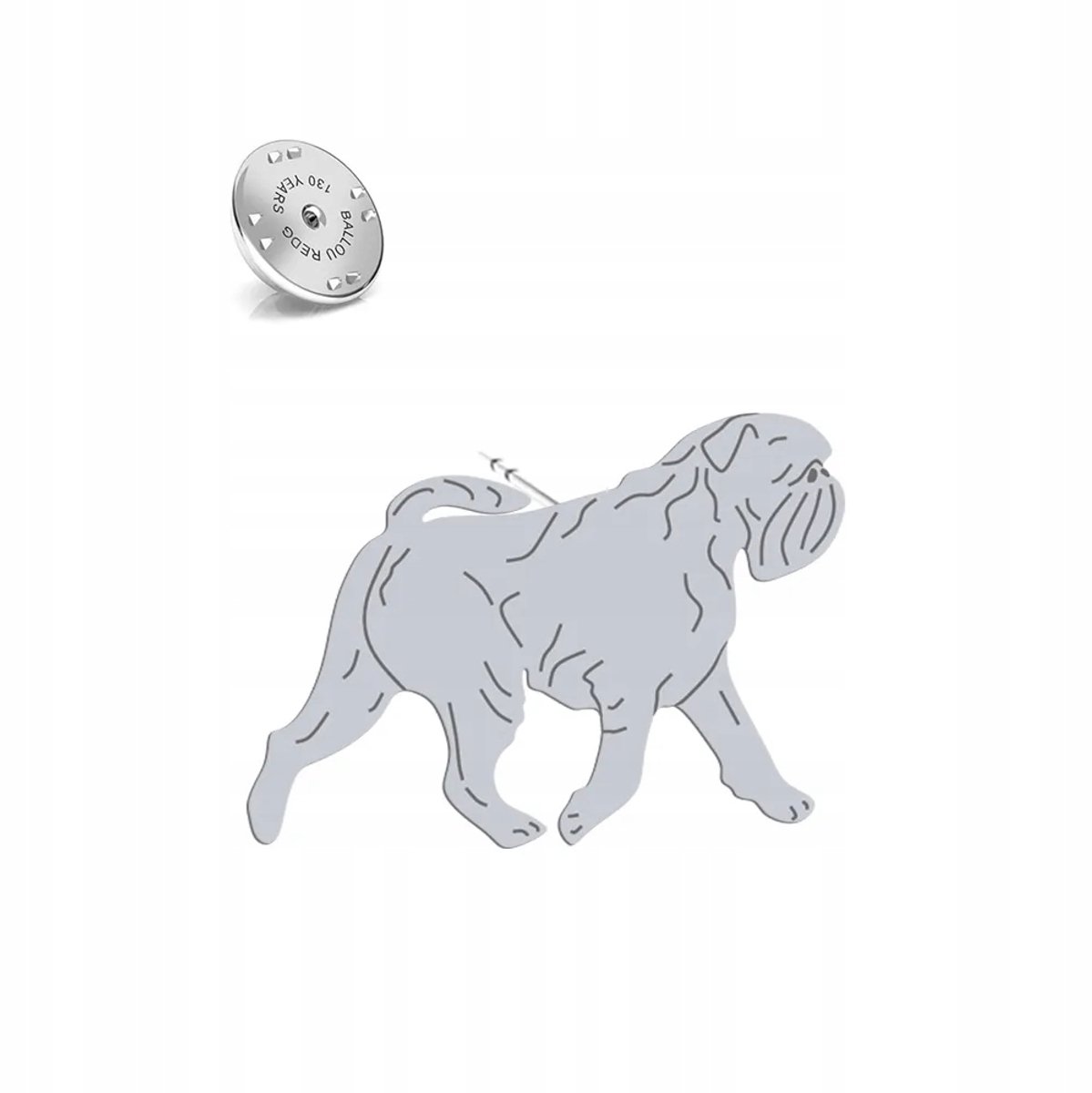 Zilveren Broche Belgian Griffon 925 - Uniek Cadeau