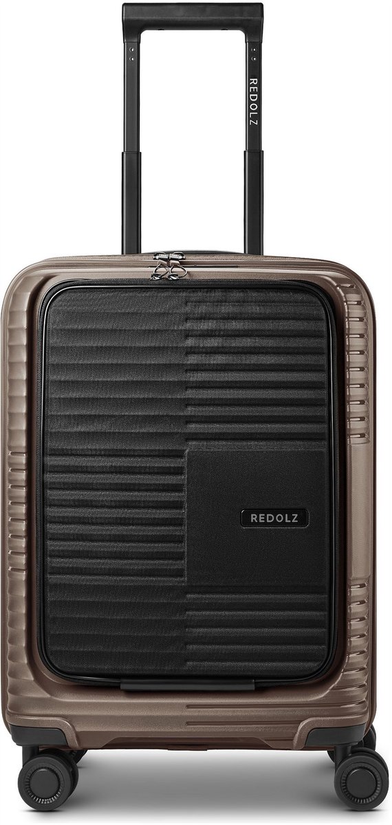 REDOLZ trolley met laptopvak Essentials 17 2.0 Trolley ( Exp. With Front Pocket ) Taupe 55cm