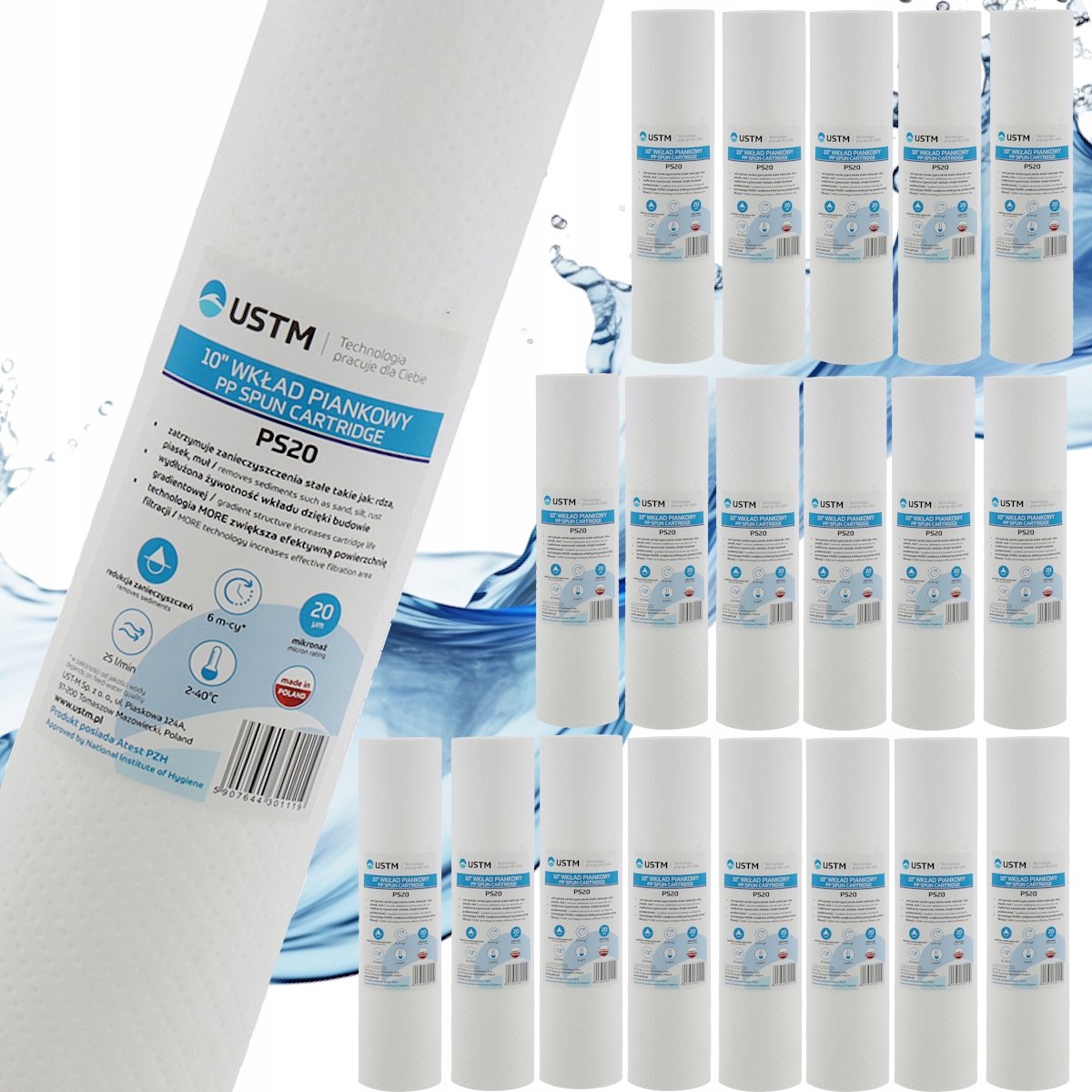 20x Schuimfilter voor Waterfilter 10" UST-M 20 micron